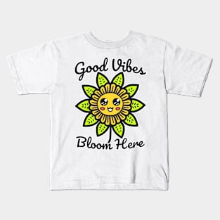 Good vibes bloom here Kids T-Shirt